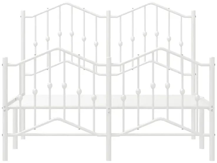 Białe metalowe łóżko w stylu loftowym 120x200 cm - Honta