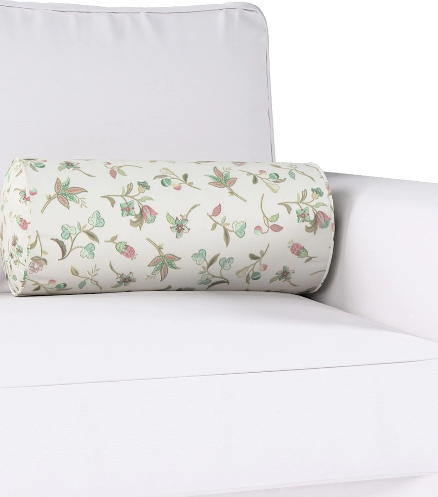 Poduszka wałek z zakładkami kolor wielokolorowy tkanina wzorzysta