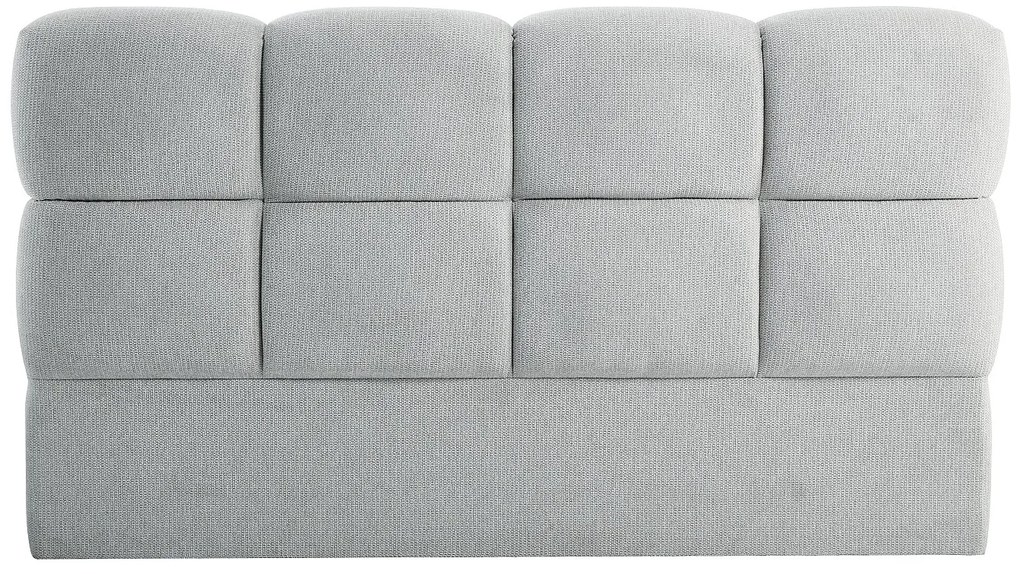 Zagłówek łóżka 160 cm - Fakturowana tkanina - Jasnoszary - DAMADO od Pascal Morabito