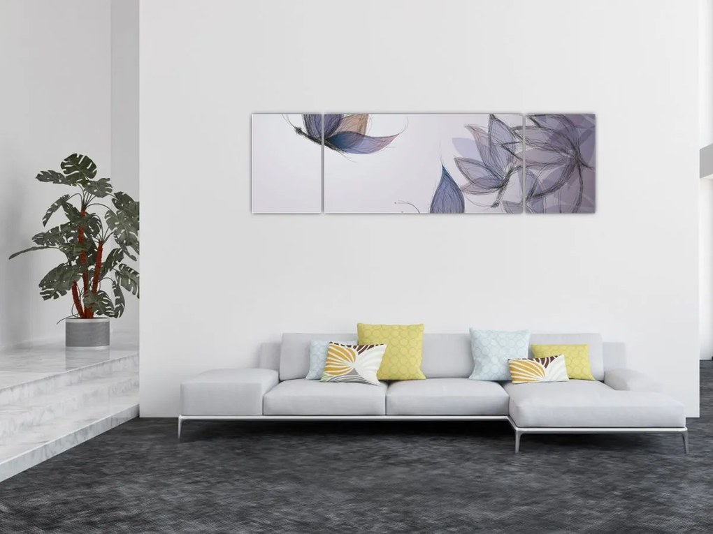 Obraz - Rysowanie motyli (170x50 cm)