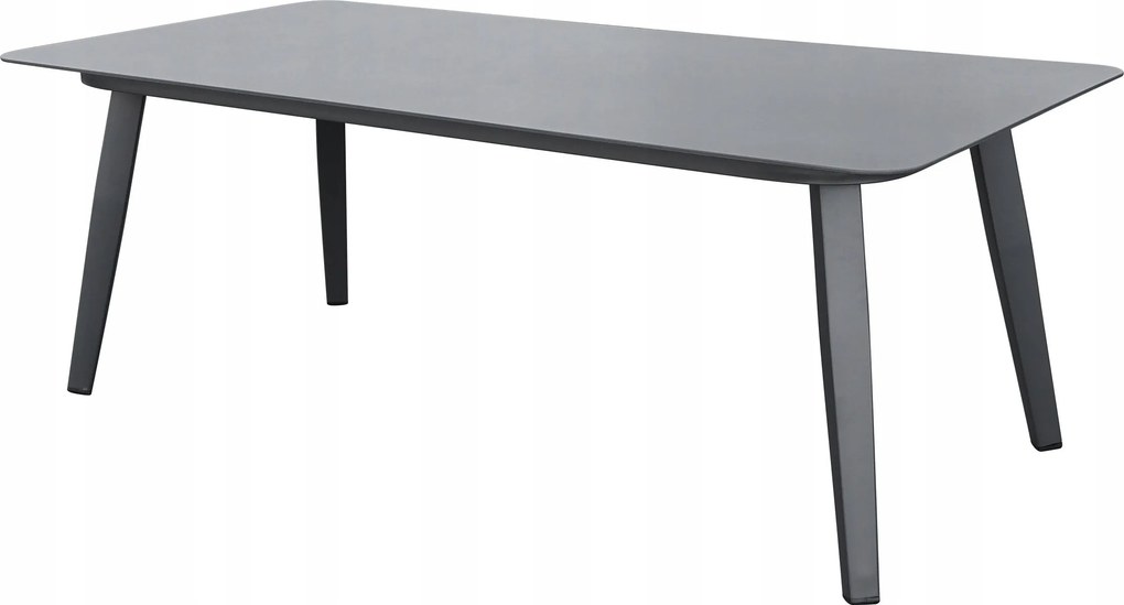 Stolik ogrodowy aluminiowy antracyt 120x60x43 cm lekki wytrzymały tarasowy