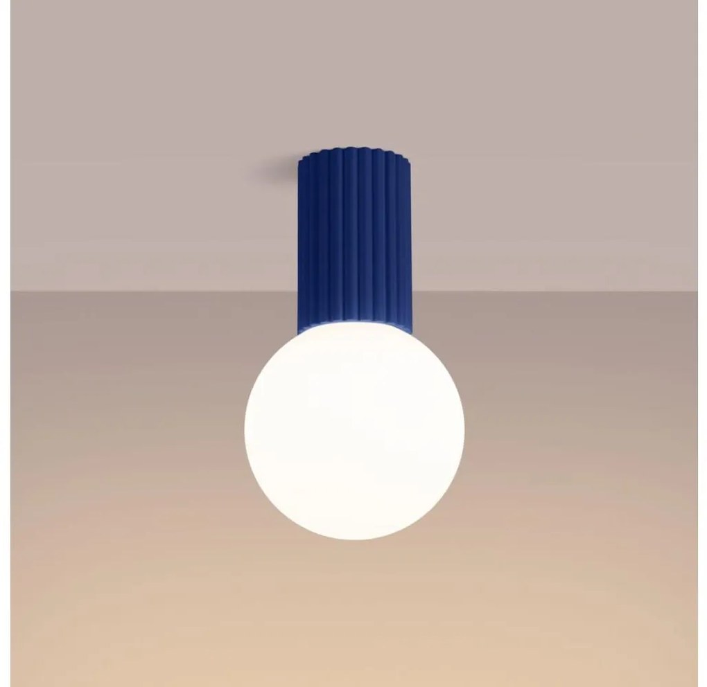 Sollux SL.1738 - Plafon łazienkowy HALO 1xG9/8W/230V IP44 niebieski