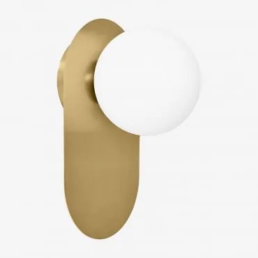 Kinkiet Nacariel Ze Stali Nierdzewnej I Szkła Złoto & ↑25 Cm - Sklum