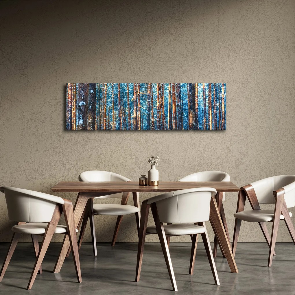 Obraz - Zimowy las (170x50 cm)