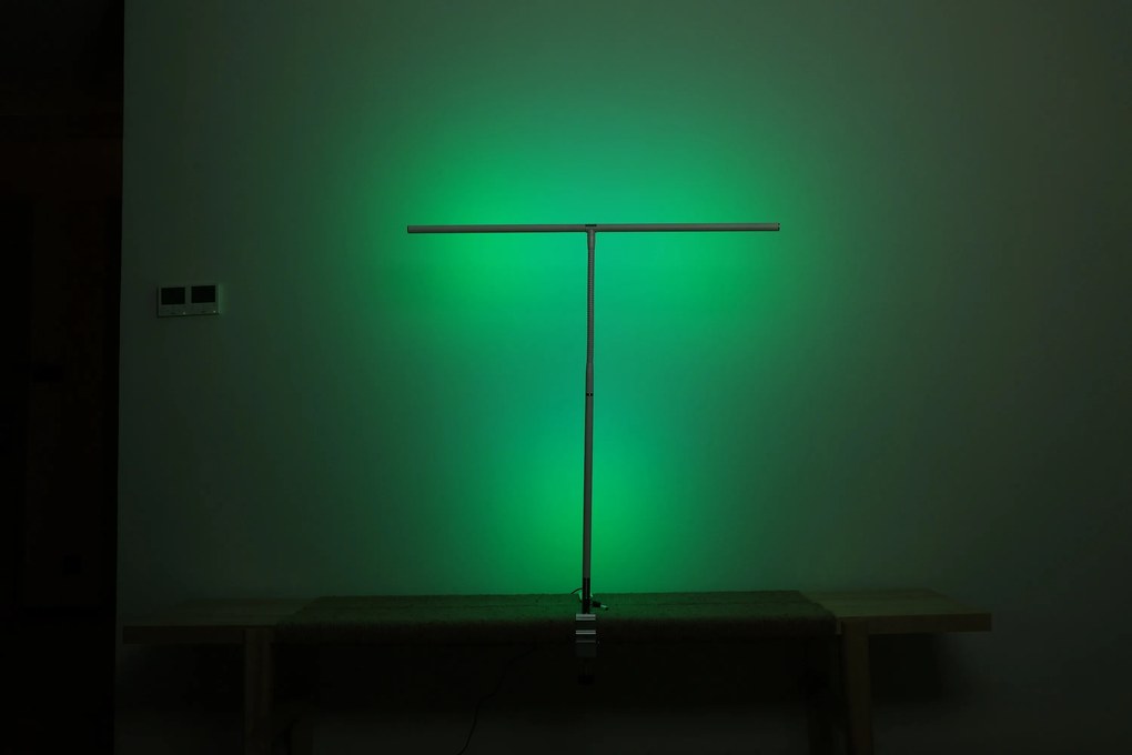 Lampa LED na biurko NOX z efektami RGBW, zacisk, pilot zdalnego sterowania