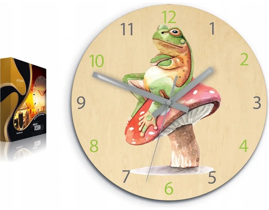 Zegar ścienny cichy do pokoju dziecięcego drewniany nowoczesny dekoracyjny