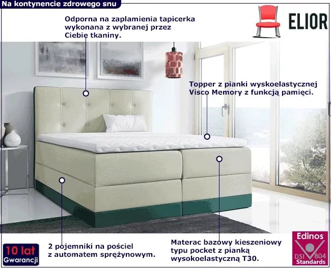 Łóżko kontynentalne 200x200 - Tajo