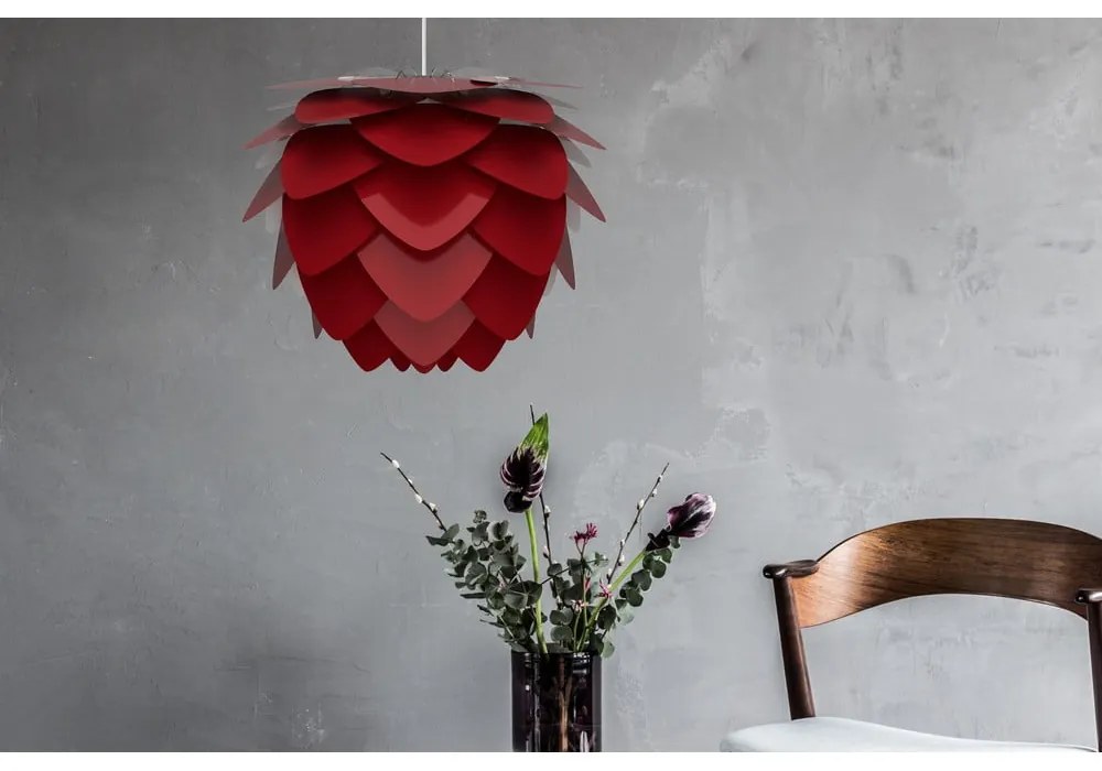 Bordowy abażur ø 59 cm Aluvia – UMAGE