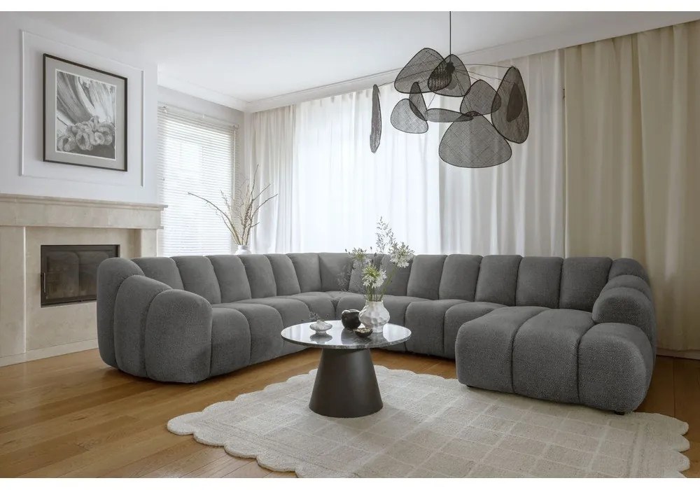 Szary narożnik (lewostronny/w kształcie litery U) Shell – Miuform