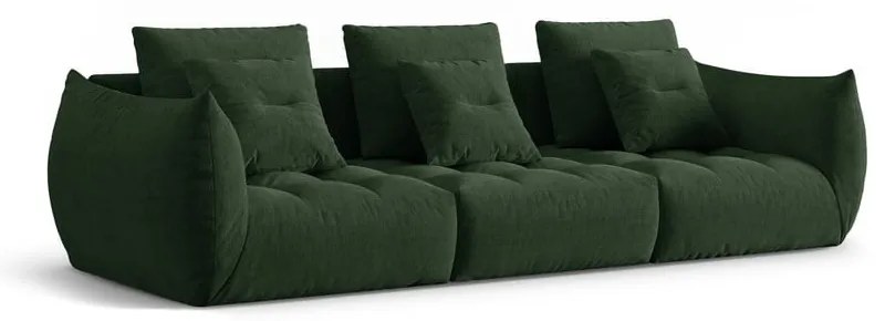 Ciemnozielona sofa 332 cm Bloom – Micadoni Home