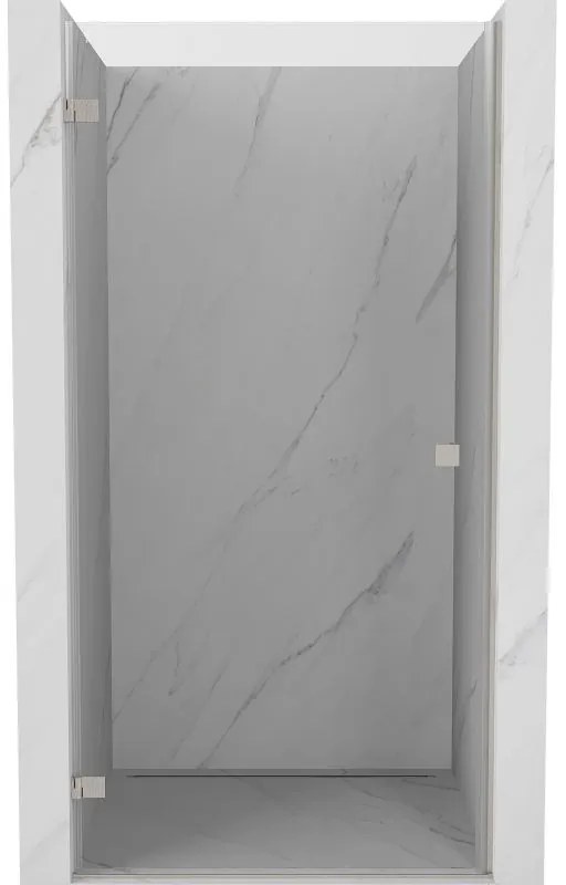 Mexen Lunar-B drzwi prysznicowe uchylne lewe 45 cm, transparent, nikiel szczotkowany - 832-045-000-97-00-L