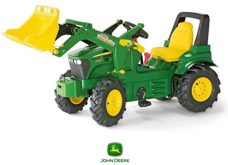 Rolly toys rollyfarmtrac john deere z biegami, pompowane koła z łyżką