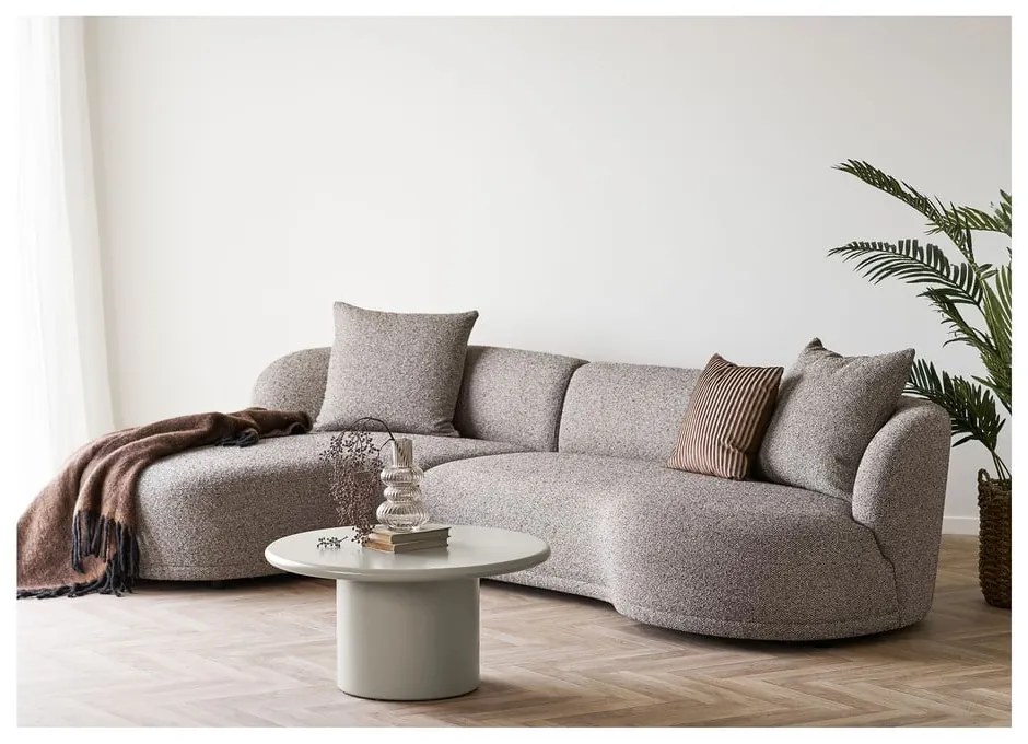 Kremowy okrągły stolik ø 80 cm Nagano – House Nordic