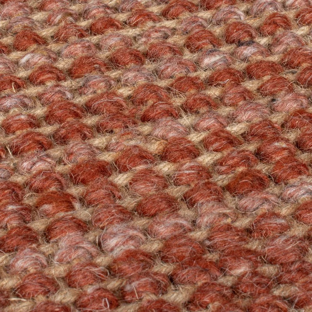 Czerwony dwustronny chodnik z mieszanki juty tkany ręcznie 60x230 cm Jute Ombre Red – Flair Rugs