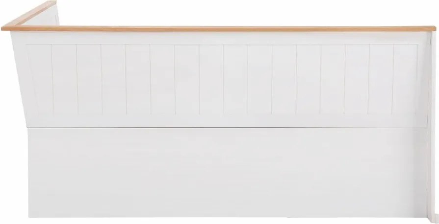 Biała ławka narożna z litego drewna sosnowego Støraa Silas