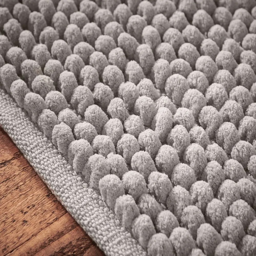 Szary dywanik łazienkowy 50x120 cm Aspen Bobble – Bianca