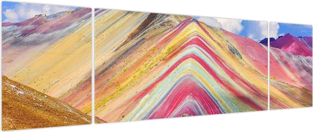 Obraz - Rainbow Mountain, Peru (170x50 cm)
