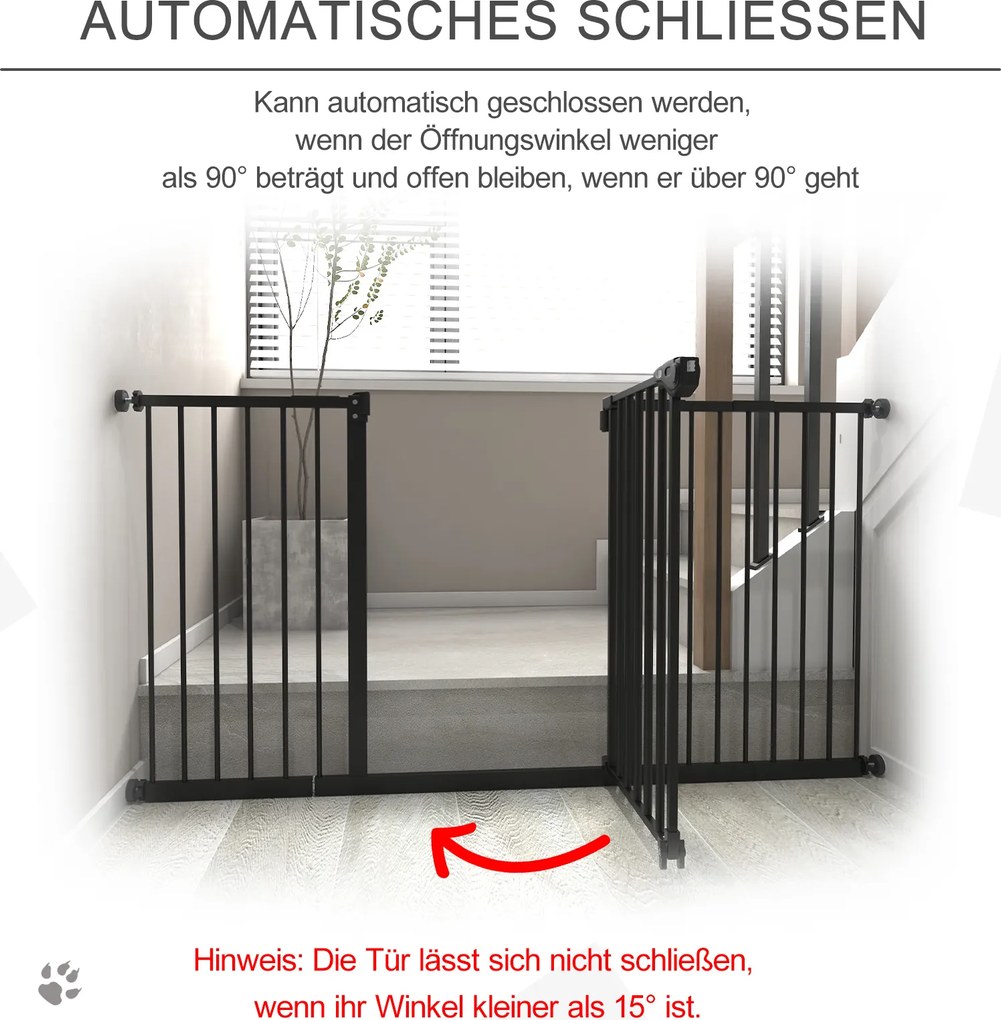 PawHut barierka ochronna dla zwierząt regulowana do domu i mieszkania 136x76 cm | Aosom PL