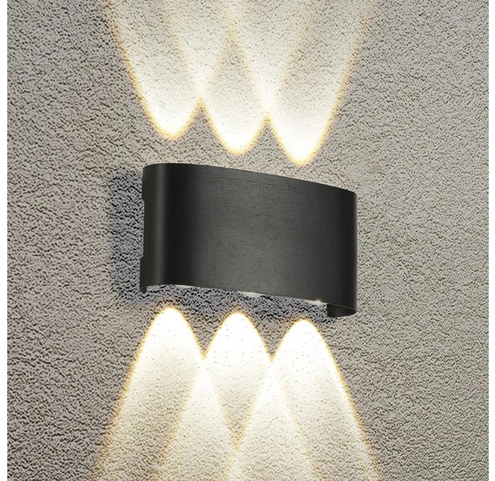 Brilagi - zewnętrzny kinkiet LED FLAREBOX LED/6W/230V czarny IP65