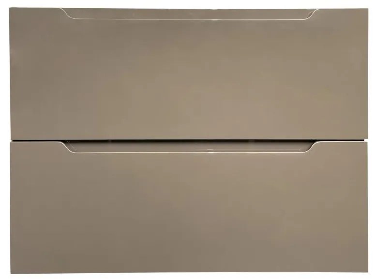 Szafka pod umywalkę wisząca - Kolor taupe - 80 cm - STEFANIE