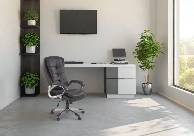 Gabinetowy czarny fotel obrotowy G2-A97