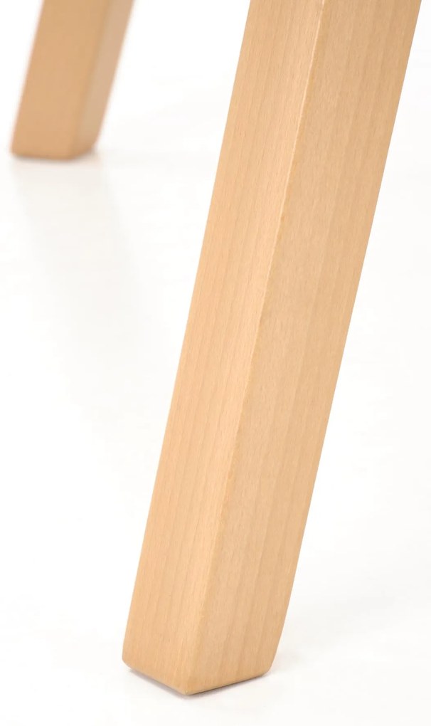 Stół okrągły rozkładany do jadalni płyta kaszmir/naturalny 102-142/102/73 cm RUBEN