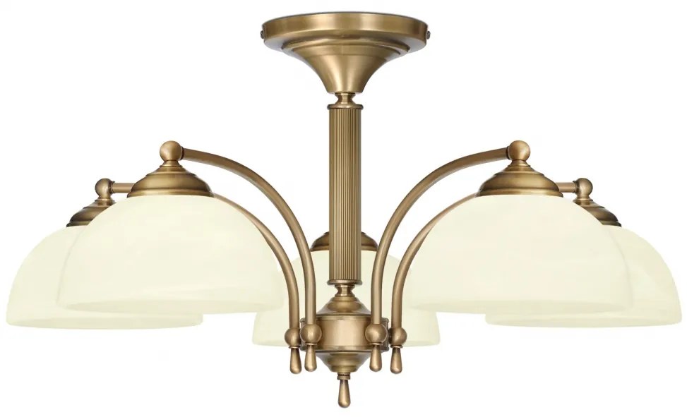 Niski żyrandol mosiężny V-S5K