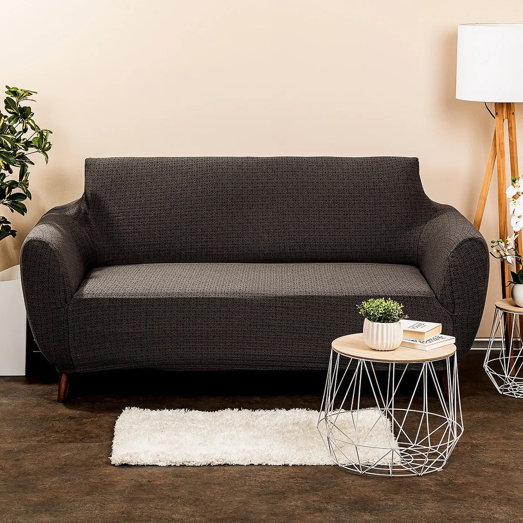 4Home Multielastyczny pokrowiec na kanapę 2-osobową Comfort Plus brązowy, 140 - 180 cm, 140 - 180 cm
