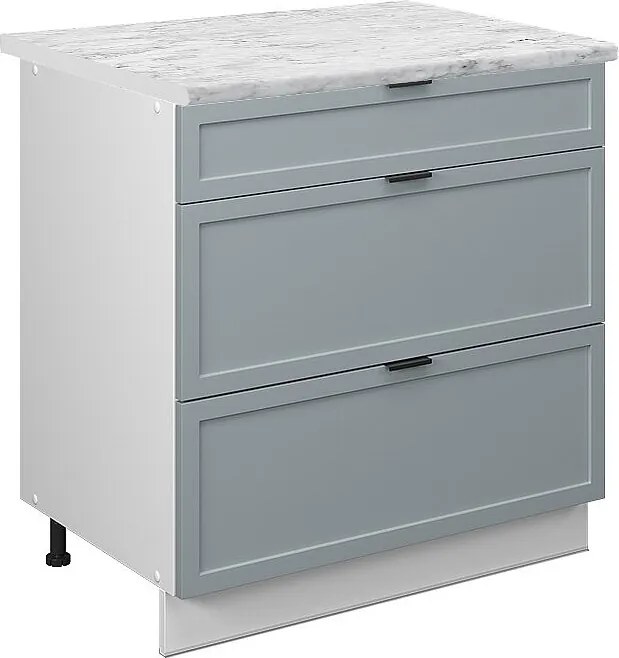 Szafka dolna do kuchni jasnoniebiesko-szary 80x60x82 fame-line