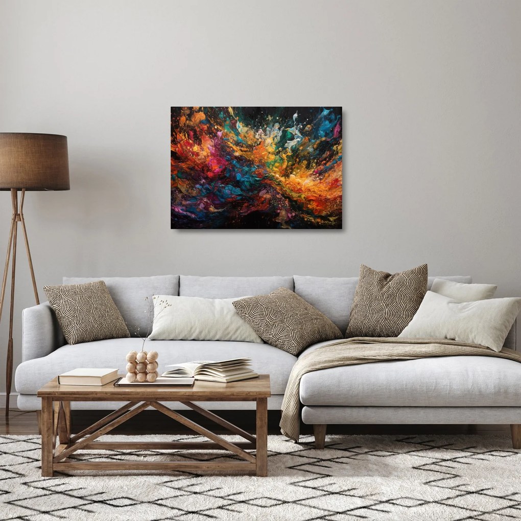 Obraz na szkle - Abstrakcja kolorów II. (70x50 cm)