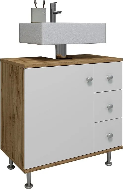 Drewno szafka łazienkowa szuflada Nilosi M