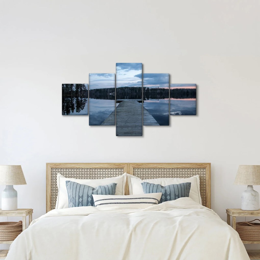 Obraz - Molo nad jeziorem (125x70 cm)