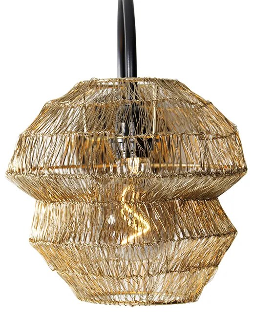 Orientalna lampa ścienna złota - VadiKolonialny Oswietlenie wewnetrzne