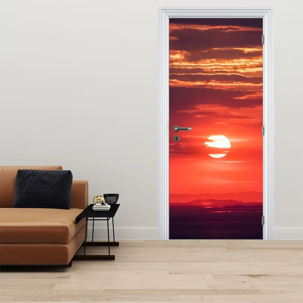 Fototapeta na drzwi - Kolorowe Słońce (95x205cm)