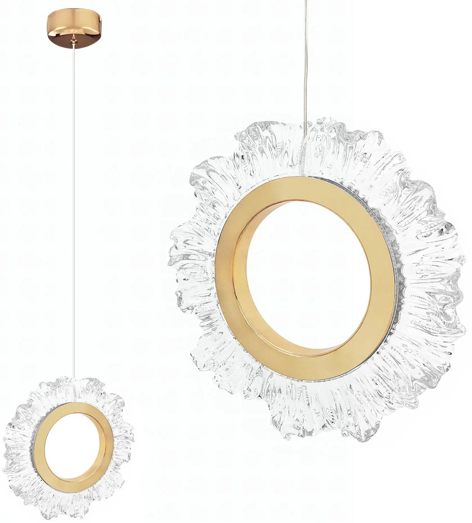 LAMPA SUFITOWA WISZĄCA LED LHJ102-1CP ZŁOTA