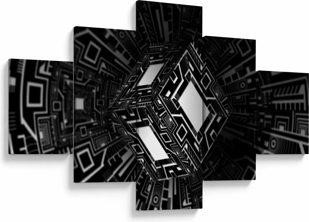 Obraz abstrakcyjnego sześcianu (125x70 cm)
