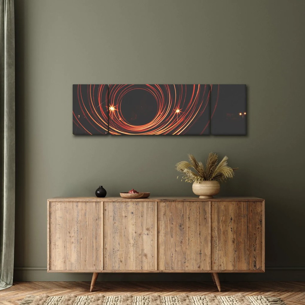 Obraz abstrakcyjnych linii (170x50 cm)