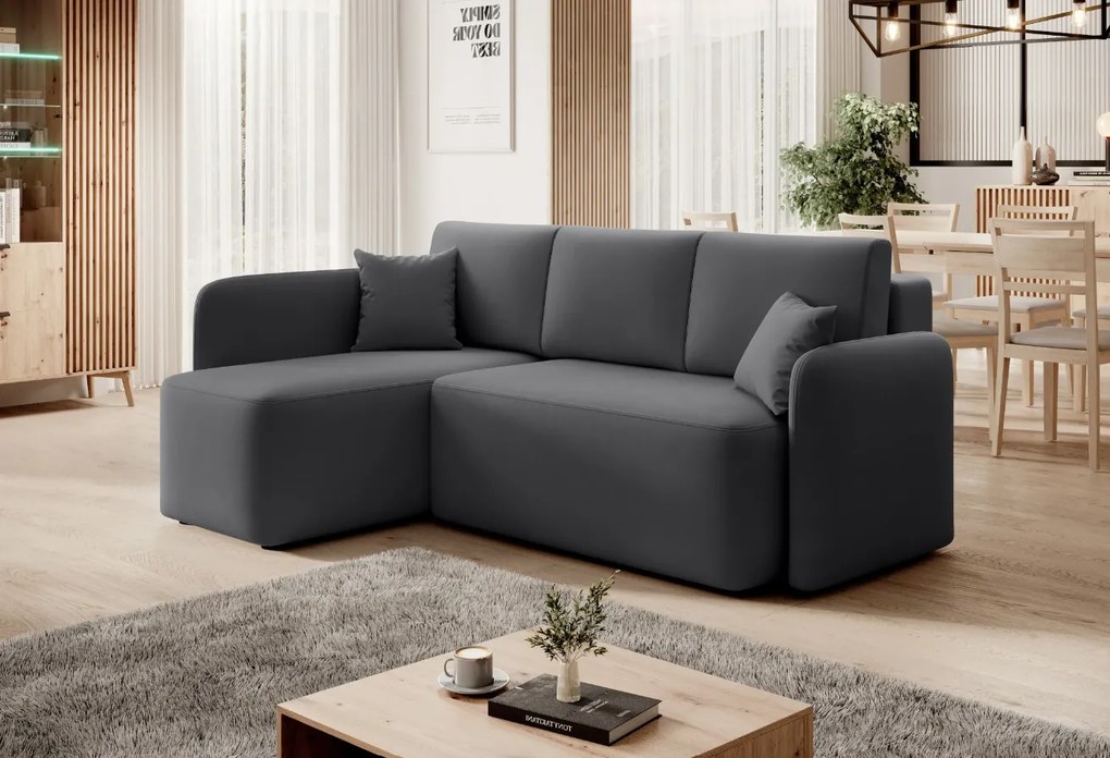 PROMOCJA Ciemnoszary narożnik HADSON prawy róg II klasa jakości Wersja: Prawy róg