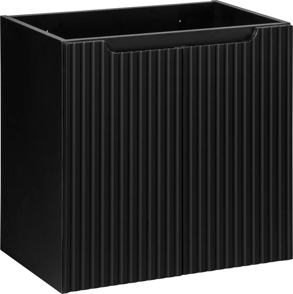 Wisząca szafka podumywalkowa 2-drzwiowa Nova 60 cm, czarny mat