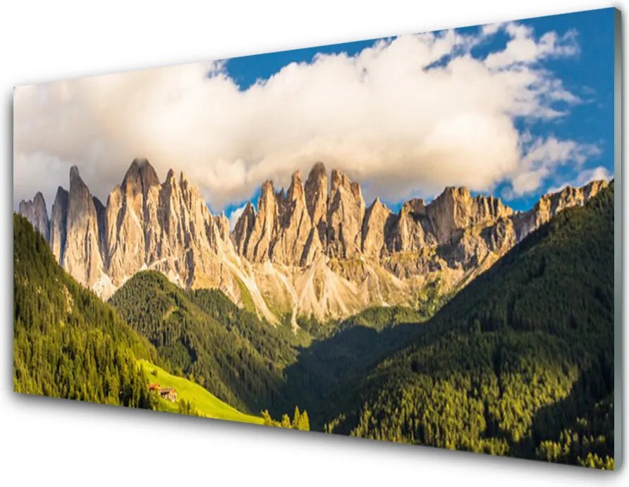 Szkło Ozdobne do Kuchni Majestat Gór nad Chmurami