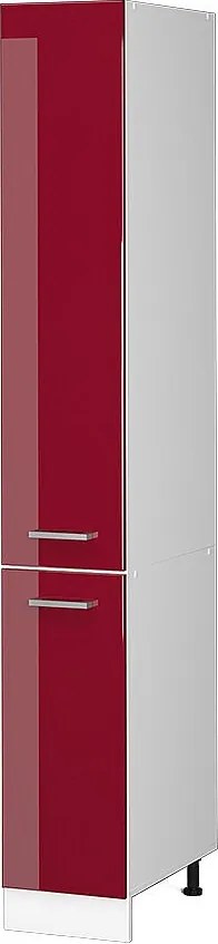 Szafka aptekarska czerwony połysk 30x57.2x206.8 r-line