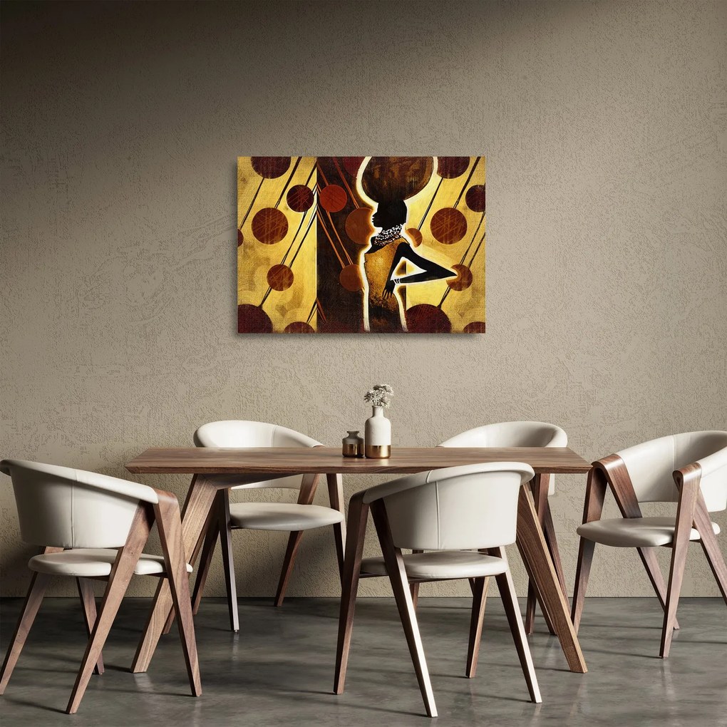 Obraz na szkle artystycznego malarstwa starożytnego (70x50 cm)
