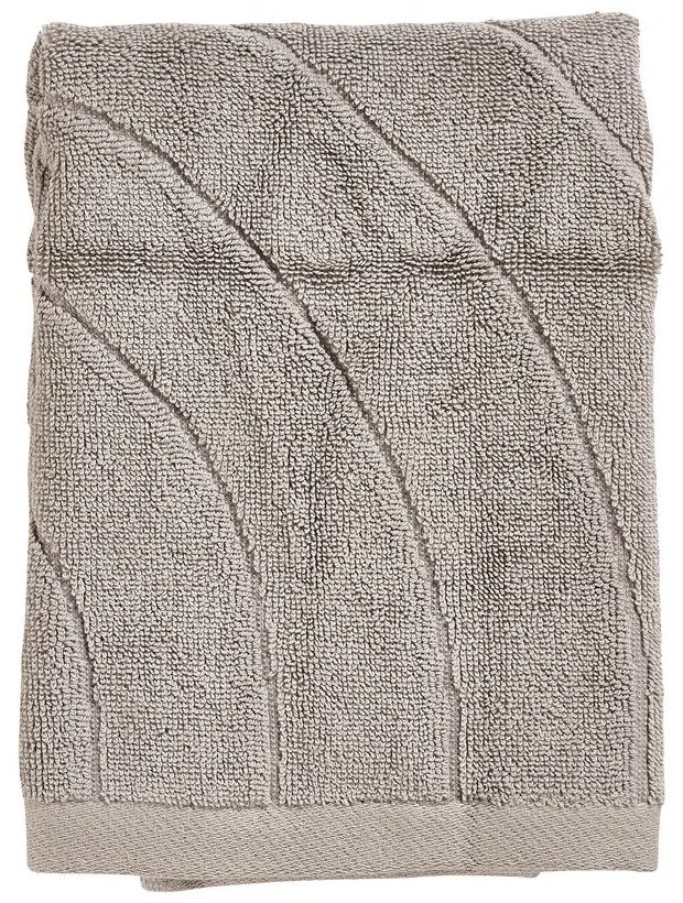 Szarobeżowy bawełniany ręcznik frotte 50x70 cm Time – Zone