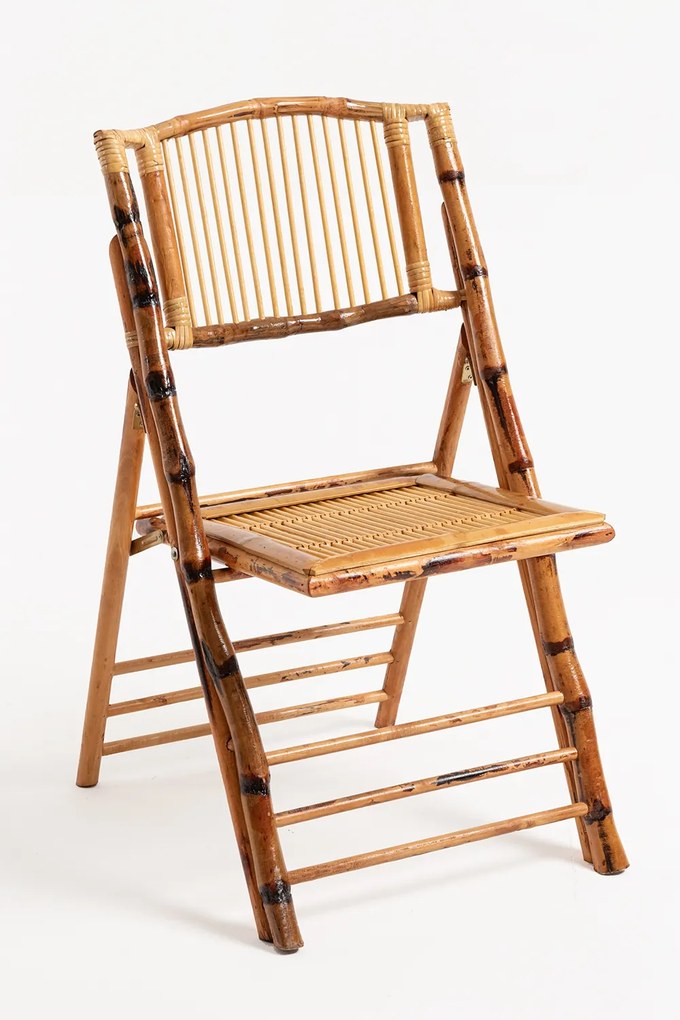 Zestaw 4 skadanych krzese bambusowych Danie