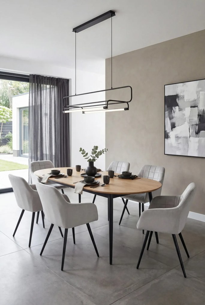 Zestaw 2 szarych krzeseł tapicerowanych welurem - Cormelis 4X