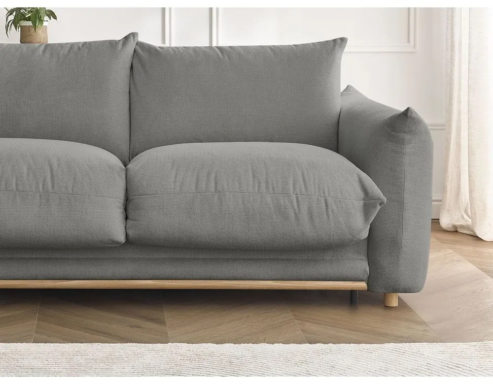 Szara rozkładana sofa 214 cm Ernest – Bobochic Paris