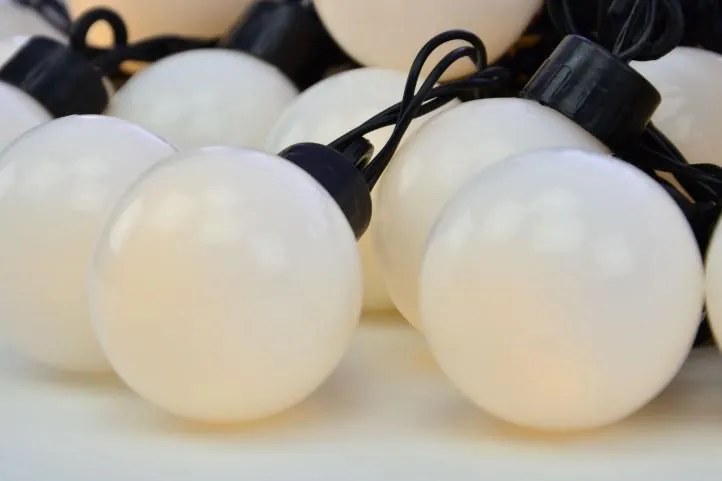 Oświetlenie - łańcuch 20 białych LED ciepło-biała