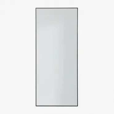 Lustro Ścienne 60x140 Cm Z Aluminium Kaoze Czarna - Sklum
