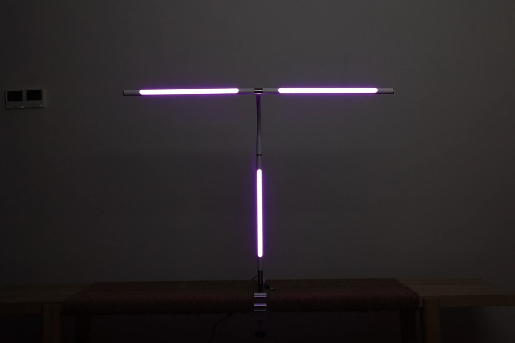 Lampa LED na biurko NOX z efektami RGBW, zacisk, pilot zdalnego sterowania