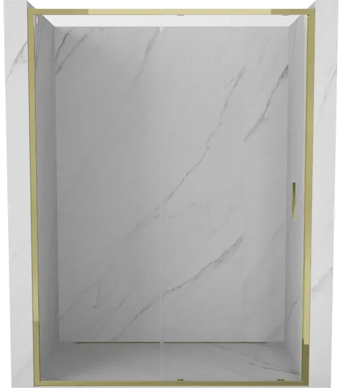 Mexen Exo drzwi prysznicowe rozsuwane 150 cm, transparent, złote - 8151-150-000-50-00